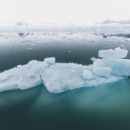 The glacial-ice-filed fjord of Lilliehookbreen. I spotted this nicely shaped iceberg while we were navigating through the floating ice.