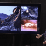 Jeroen Van Nieuwenhove talking at the Canon Belgium stand on Photo Days in Brussels.