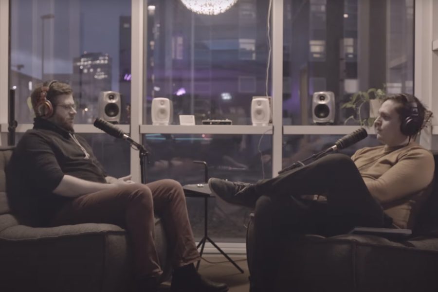 Ljóskastið podcast with Ingi Haraldsson at Origo in Reykjavík, Iceland.