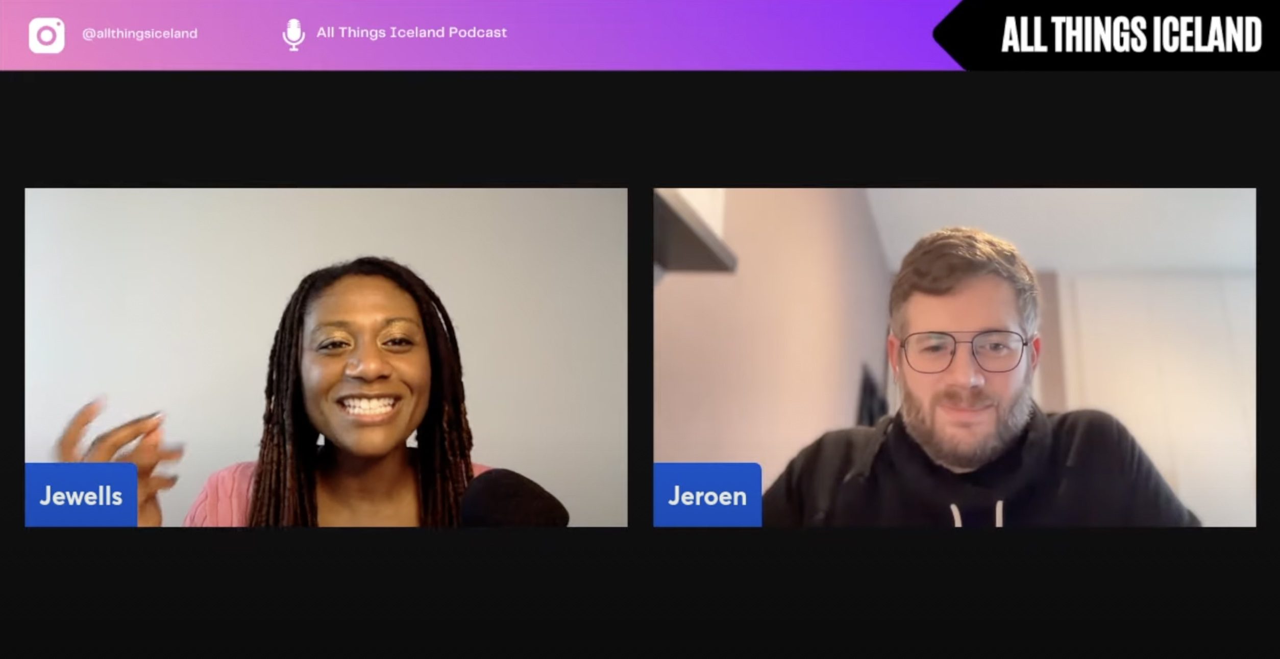 All Things Iceland podcast with Jeroen Van Nieuwenhove and Jewells Chambers.