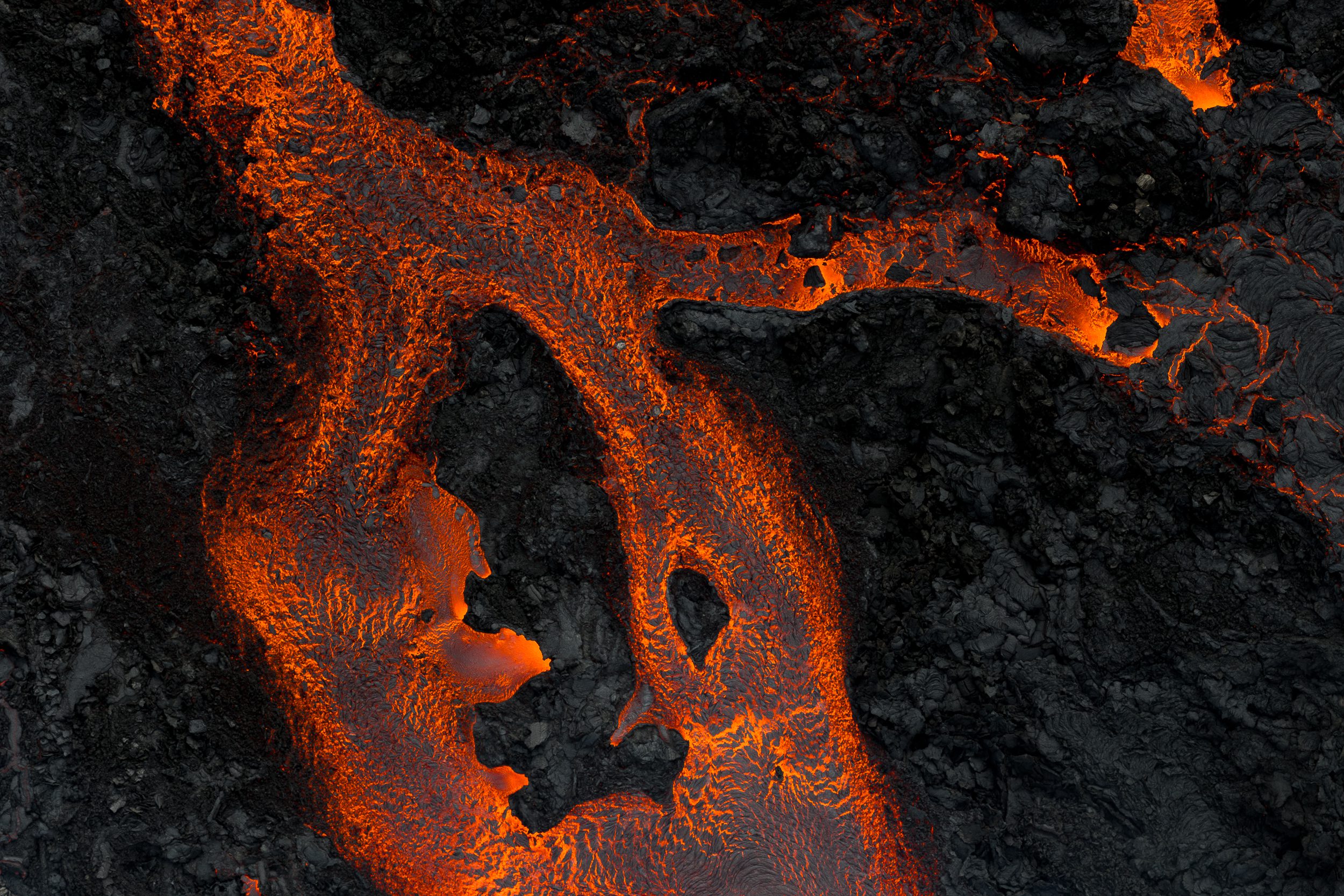 DJI Mavic 3 Pro's 3x telephoto lens at the volcanic eruption in Iceland in 2023