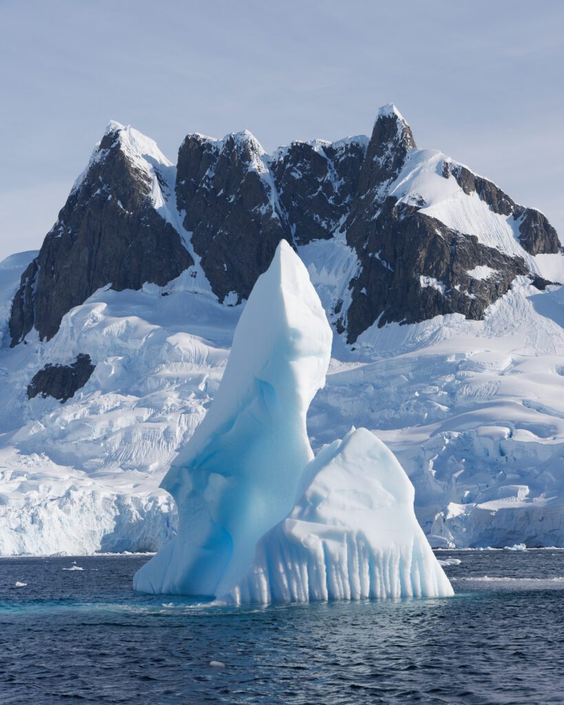 Icebergs floating in the Graham Passage.